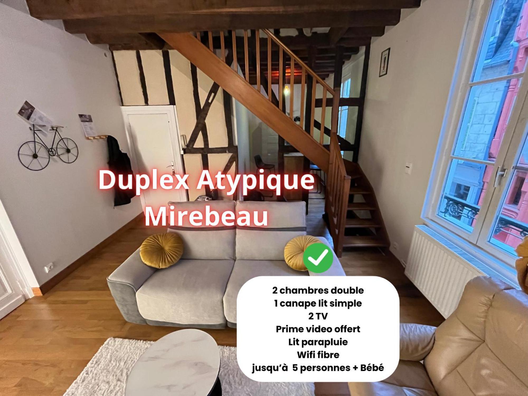 L'Atypique Mirebeau - T3 Duplex - Centre Historique Lägenhet Bourges Exteriör bild